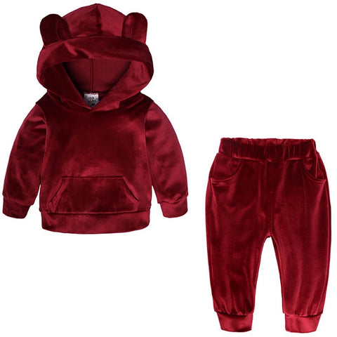 Velvet Hooded Set